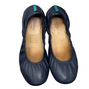 Tieks by Gavrieli Navy Blue Leather Ballet Flats Women Size 7